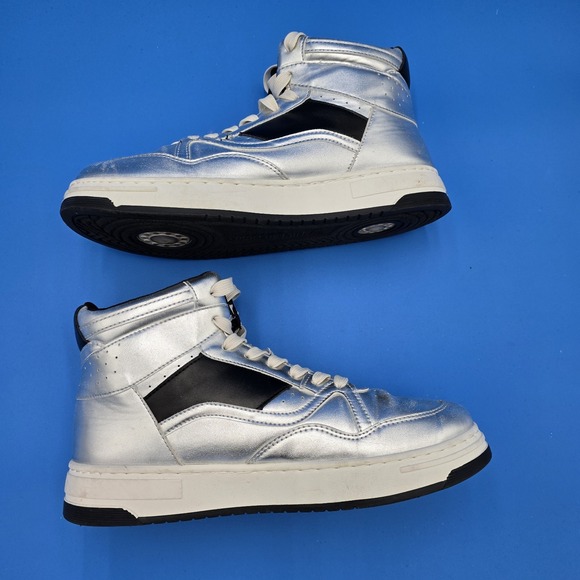 True Religion Silver High‎ Top Sneakers Mens 9.5 - Picture 5 of 8